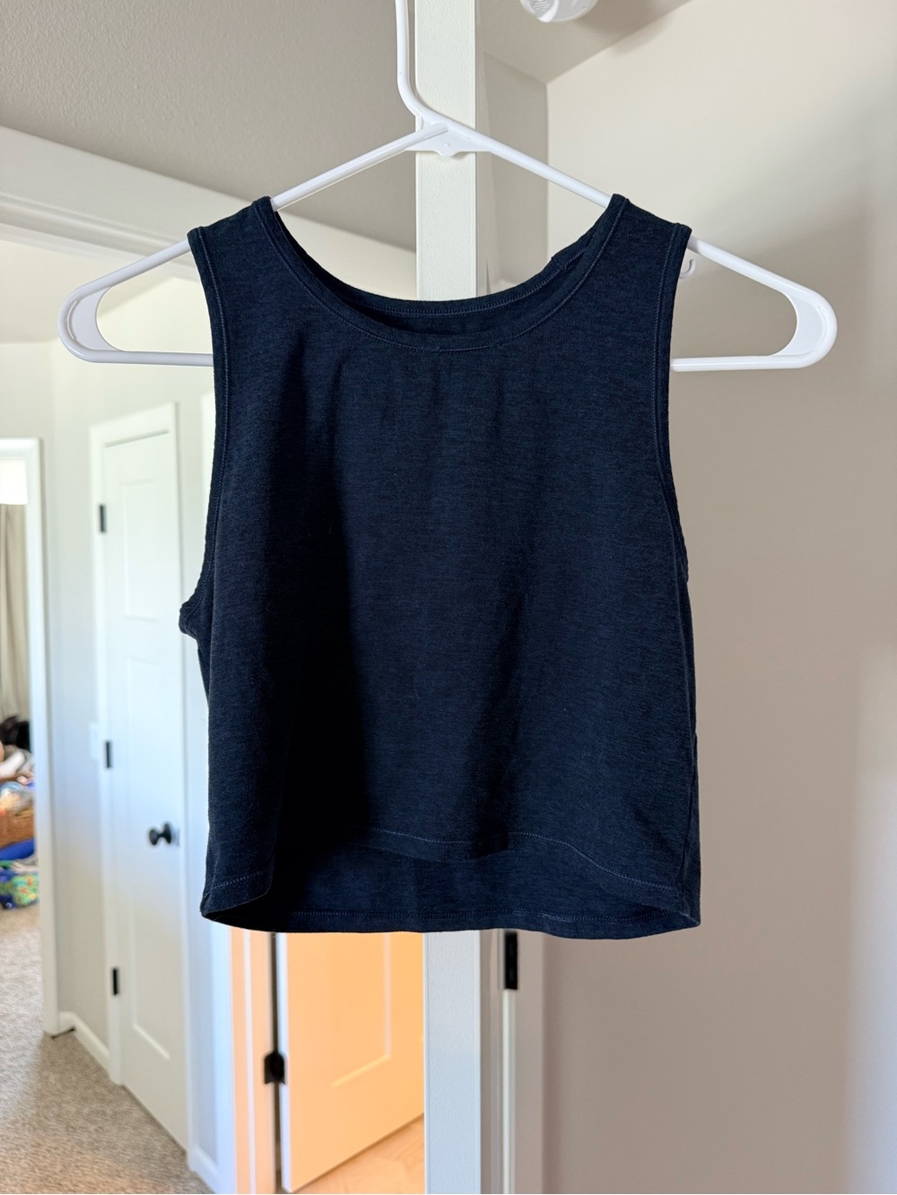 girlfriend collective Black Crop Tank Top
